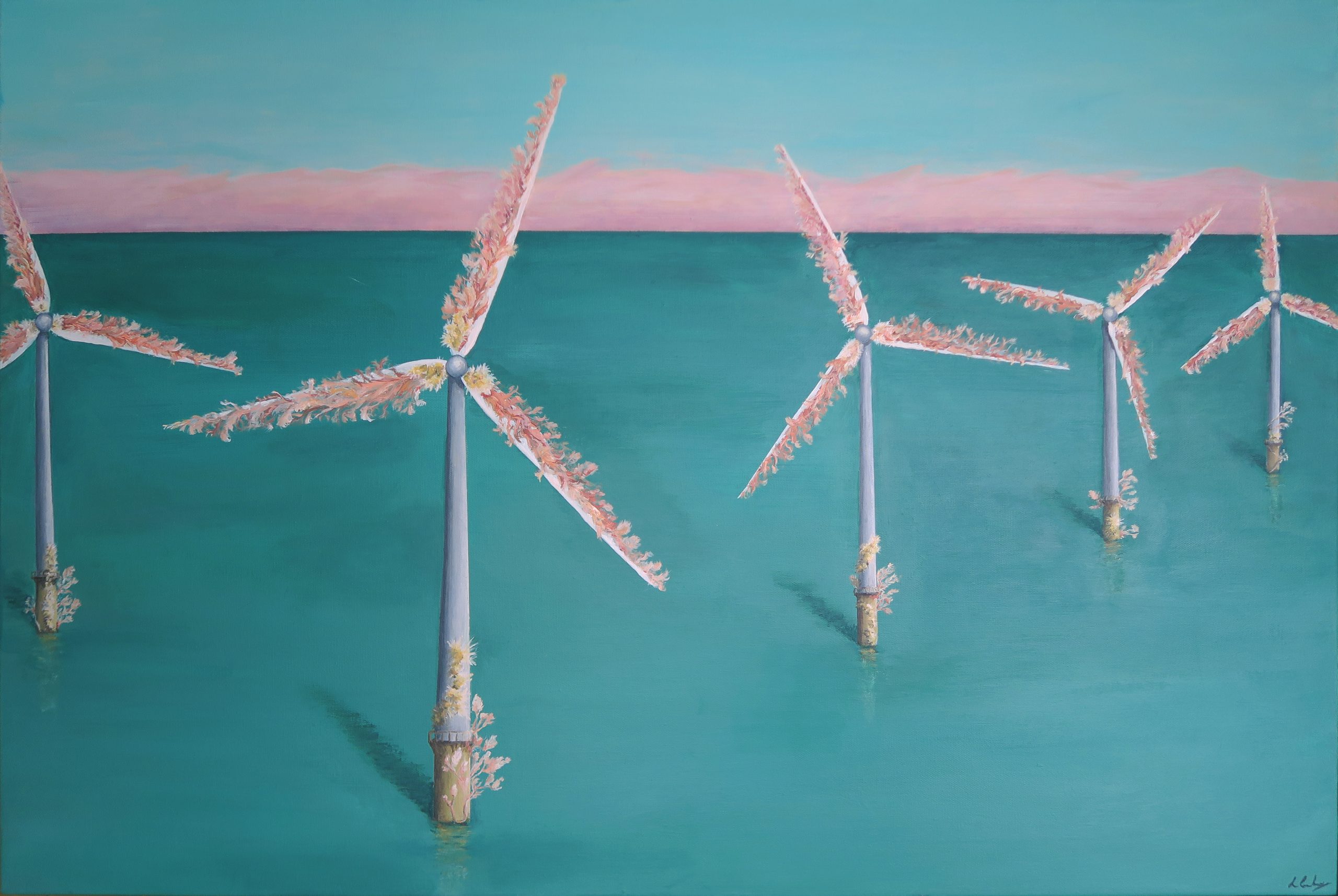 Thumbnail of painting titled 'Coral Farm'